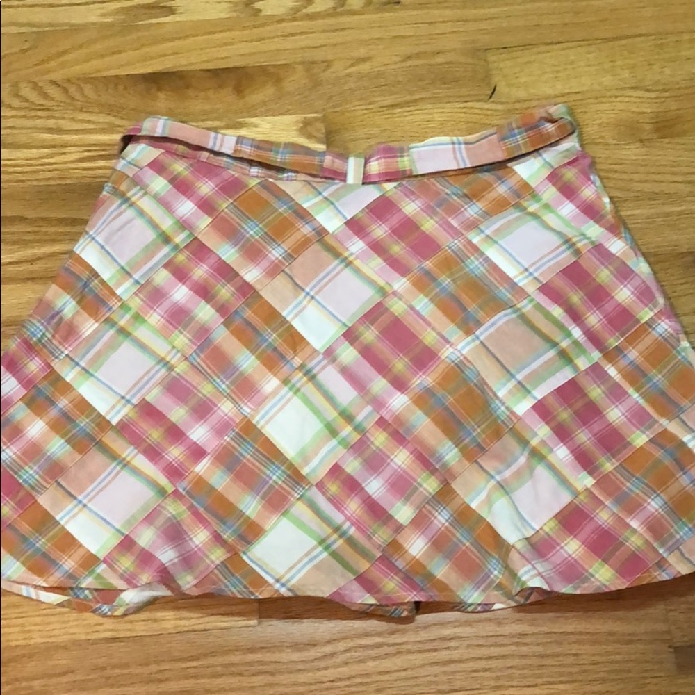 Cape Madras Wrap Skirt Size Small Orange Pink - Picture 7 of 11